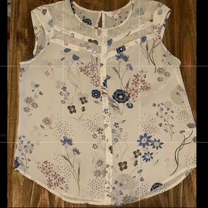 Candies blouse with lace details.